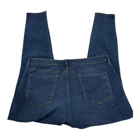 Jessica Simpson Kiss Me Mid Rise Skinny Jeans in Dark Blue Wash Size 14 - Picture 2 of 6